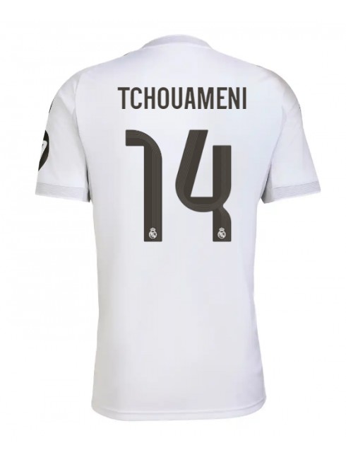 Muži Futbalové oblečenie Real Madrid Aurelien Tchouameni #14 2025-26 Krátky Rukáv - Domáci Muži Futbalové oblečenie Real Madrid Aurelien Tchouameni #14 2025-26 Krátky Rukáv - Domáci